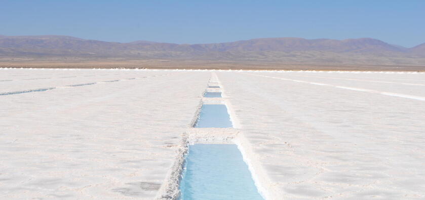 A wide expanse of salt flats.