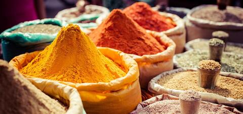 Spices at Local Market in India