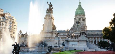 Building of Congress, Buenos Aires, Argentina Building of Congress and the fountain in Buenos Aires, Argentina
