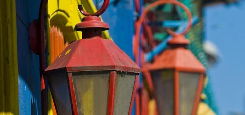 Colorful details in the neighhorhood of La Boca in Buenos Aires