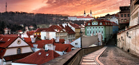 View of Prague at Dusk