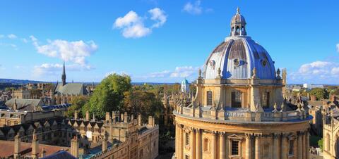 Oxford University City, Photographed from the top tower of St. Mary's Church, United Kingdom