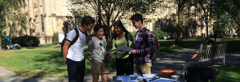 Former outreach coordinators share study abroad information on Cross Campus